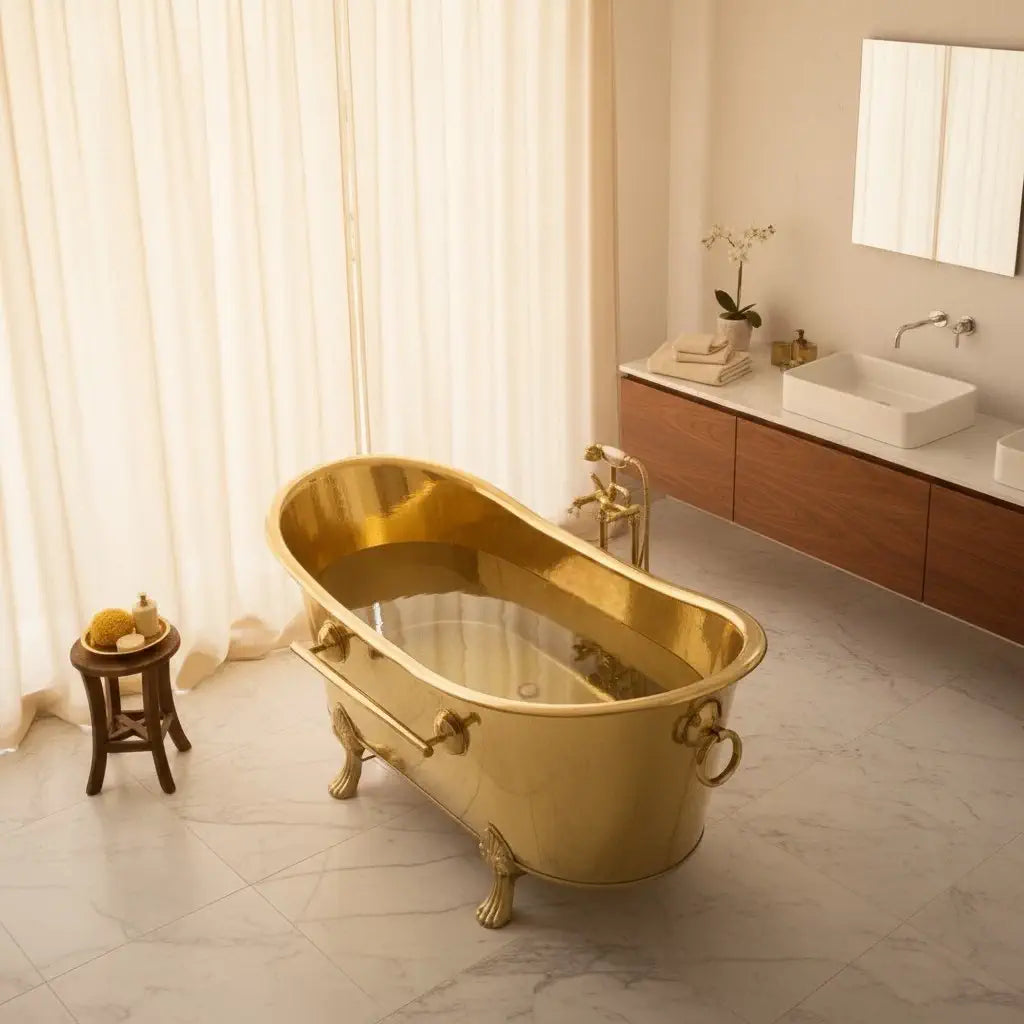 designer brass bathtub freestanding luxury bathroom tub