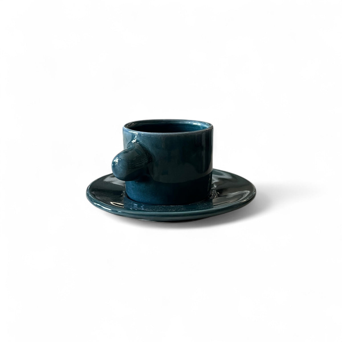 Moroccan Ceramic Espresso Cup & Saucer Set – Sold as Set of 4 per Color