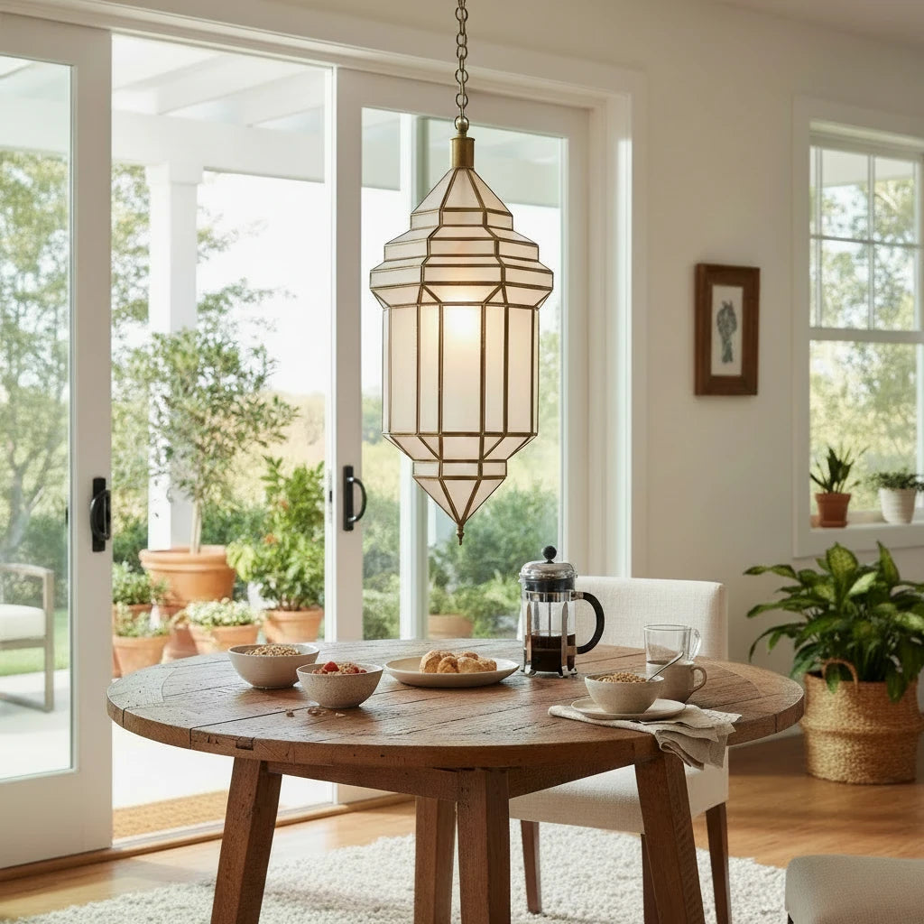 handmade moroccan lantern pendant brass frame