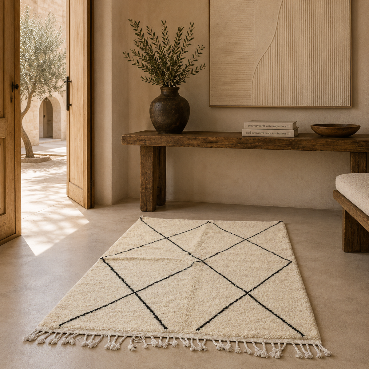 Handwoven Moroccan Azilal Carpet
