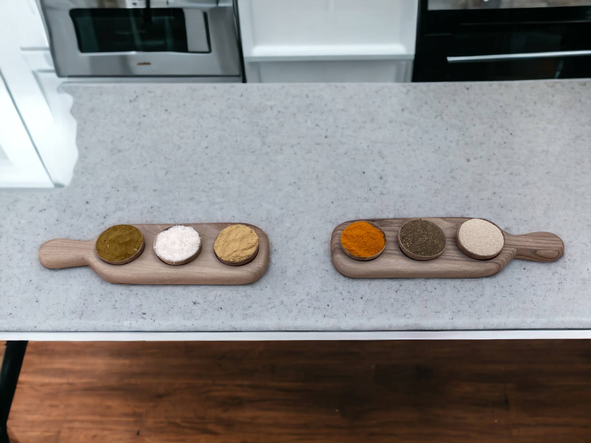 Handmade Walnut Wood Spice Tray.