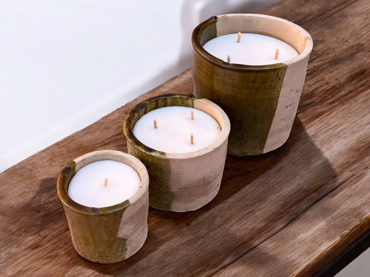 Luxury Moroccan 50/50 Ochre Glaze Tamegroute Scented Soy Wax Candle