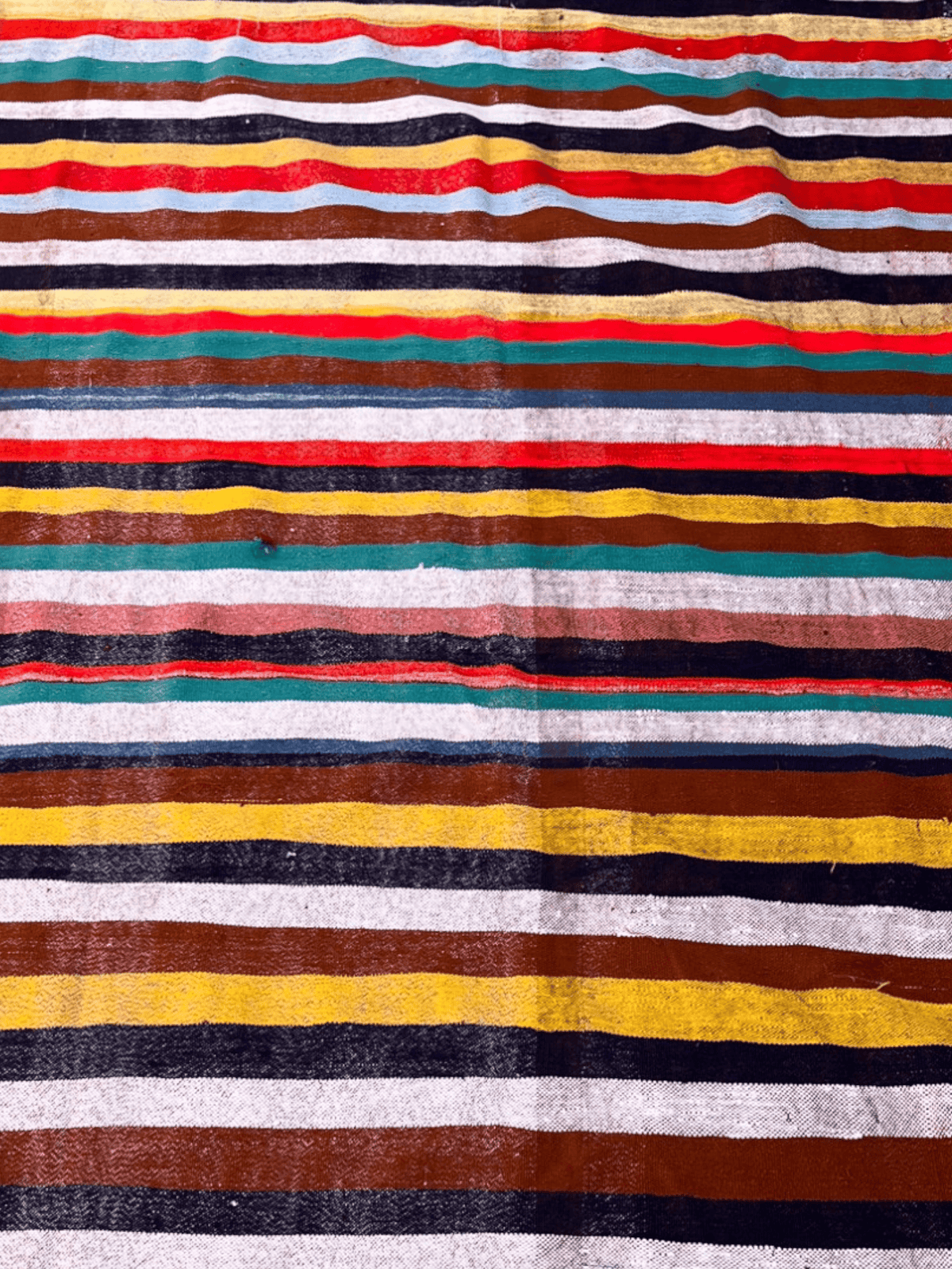 Moroccan Vintage Berber Striped Kilim Rug: Explore Enduring Beauty