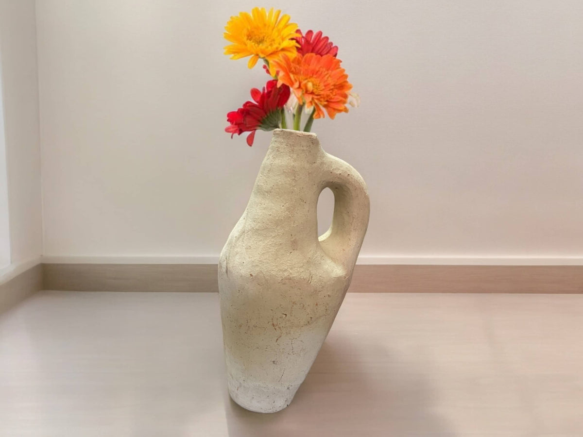 Authentic Moroccan Tamegroute Jug Sculpture - Unglazed Tamegroute Ceramics
