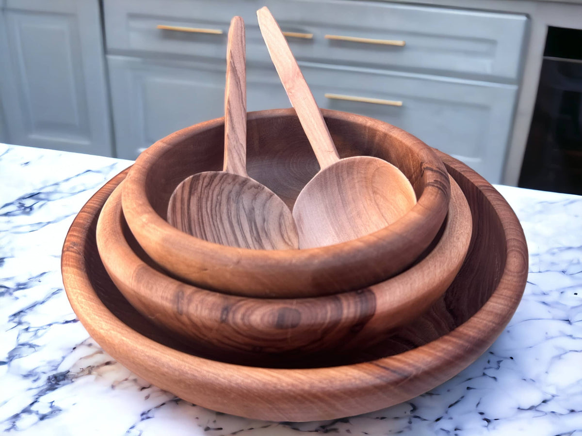 Moroccan Walnut Wood Salad Bowl
