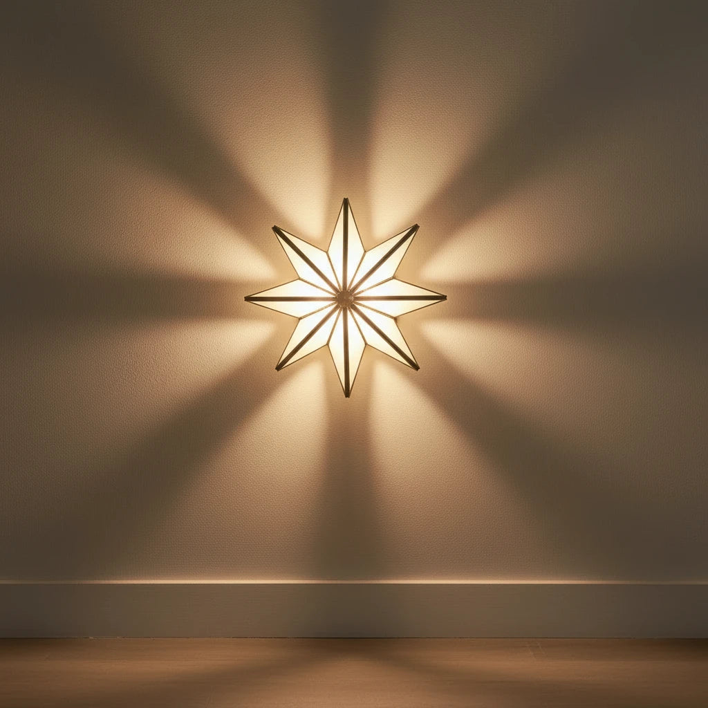 handmade brass glass wall lamp