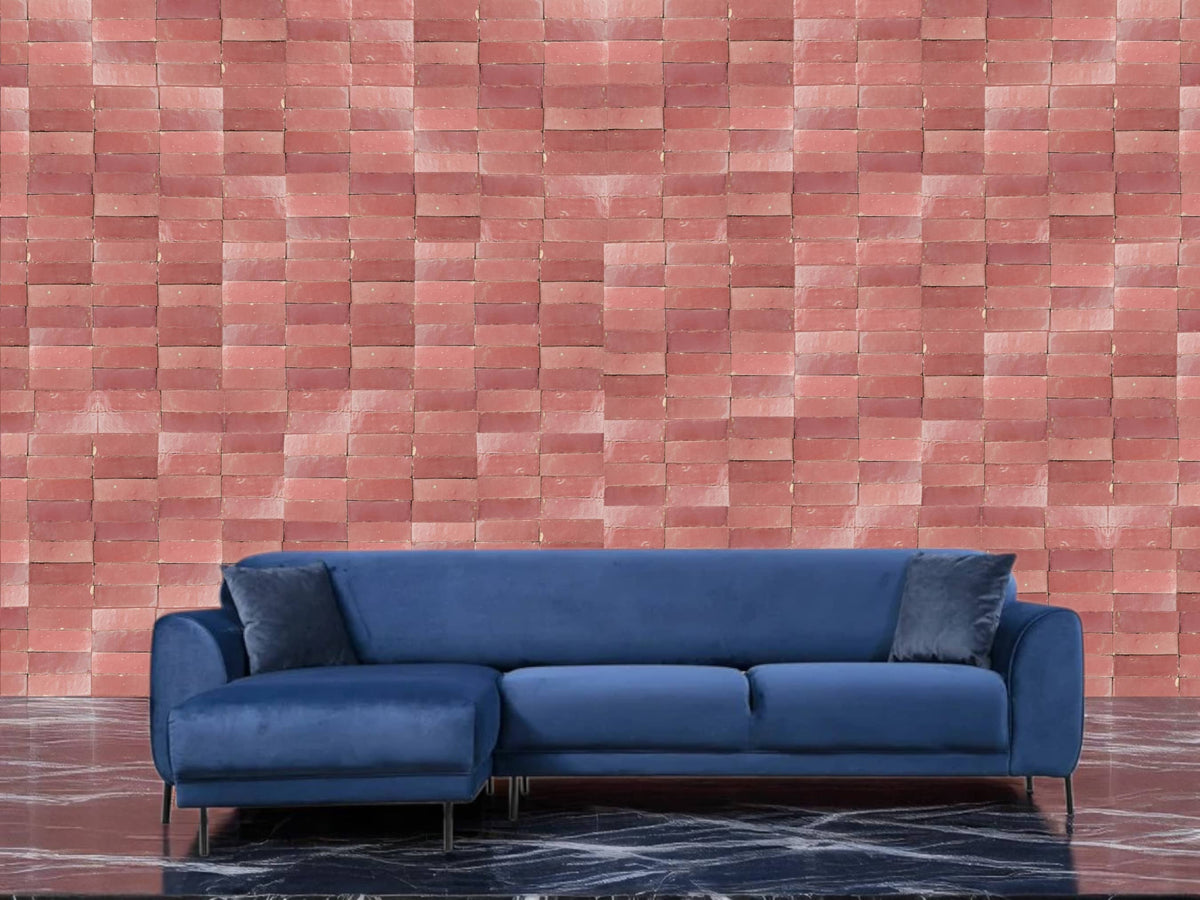 Blushing Mistress Bejmat Zellige Tile – 2"x6" Handmade Moroccan Tile