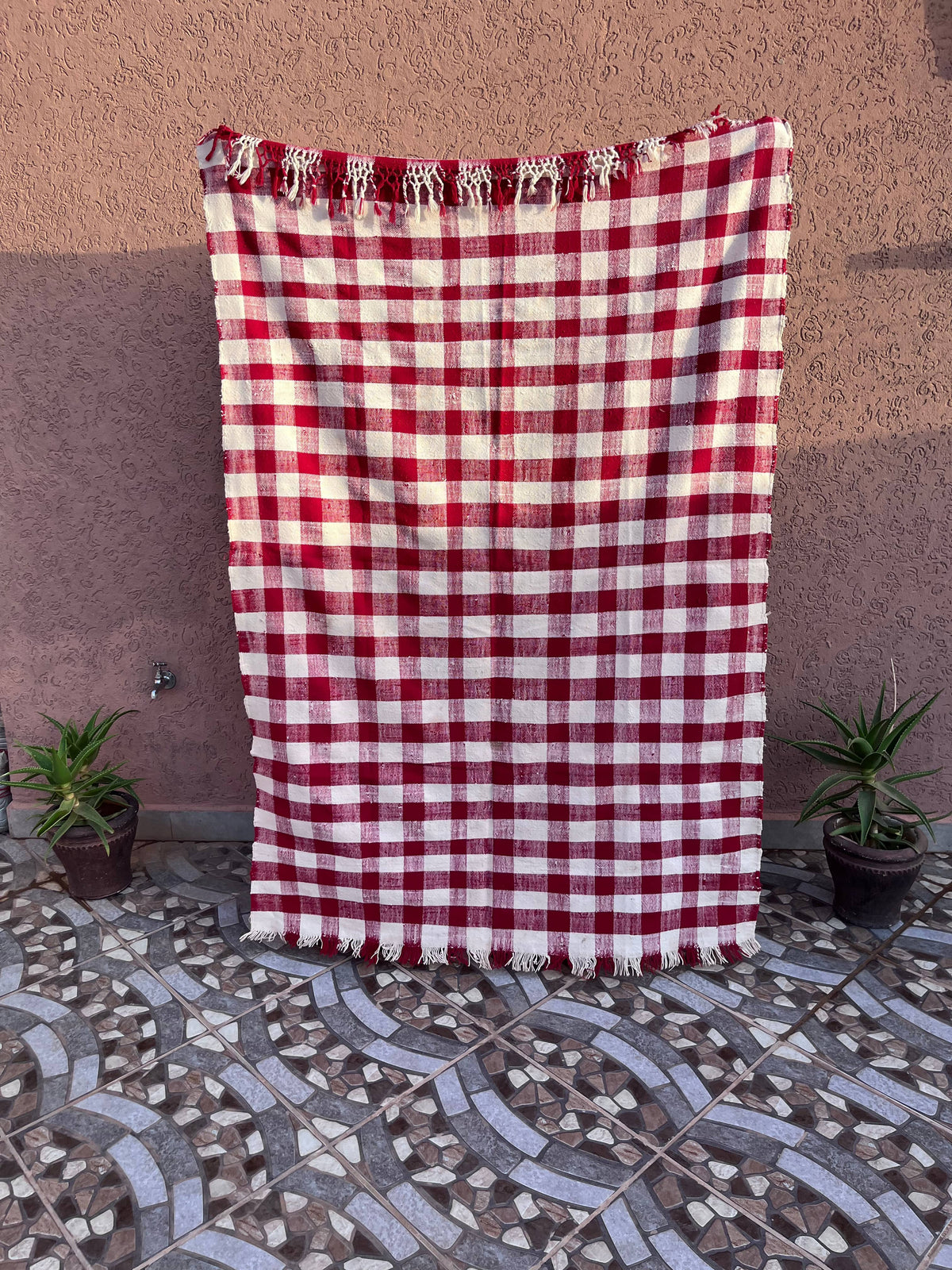 Vintage Handwoven Berber Throw & Quilts – A One-of-a-Kind Moroccan Treasure