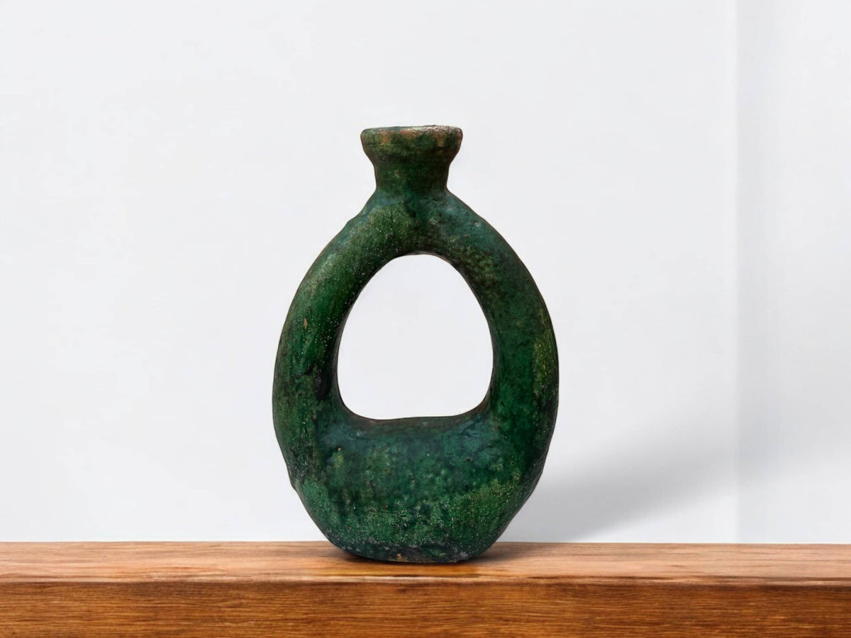 Glazed Sculpture Vase