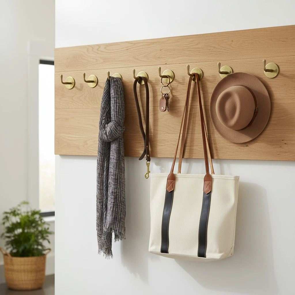 solid brass hook vintage finish towel hook
