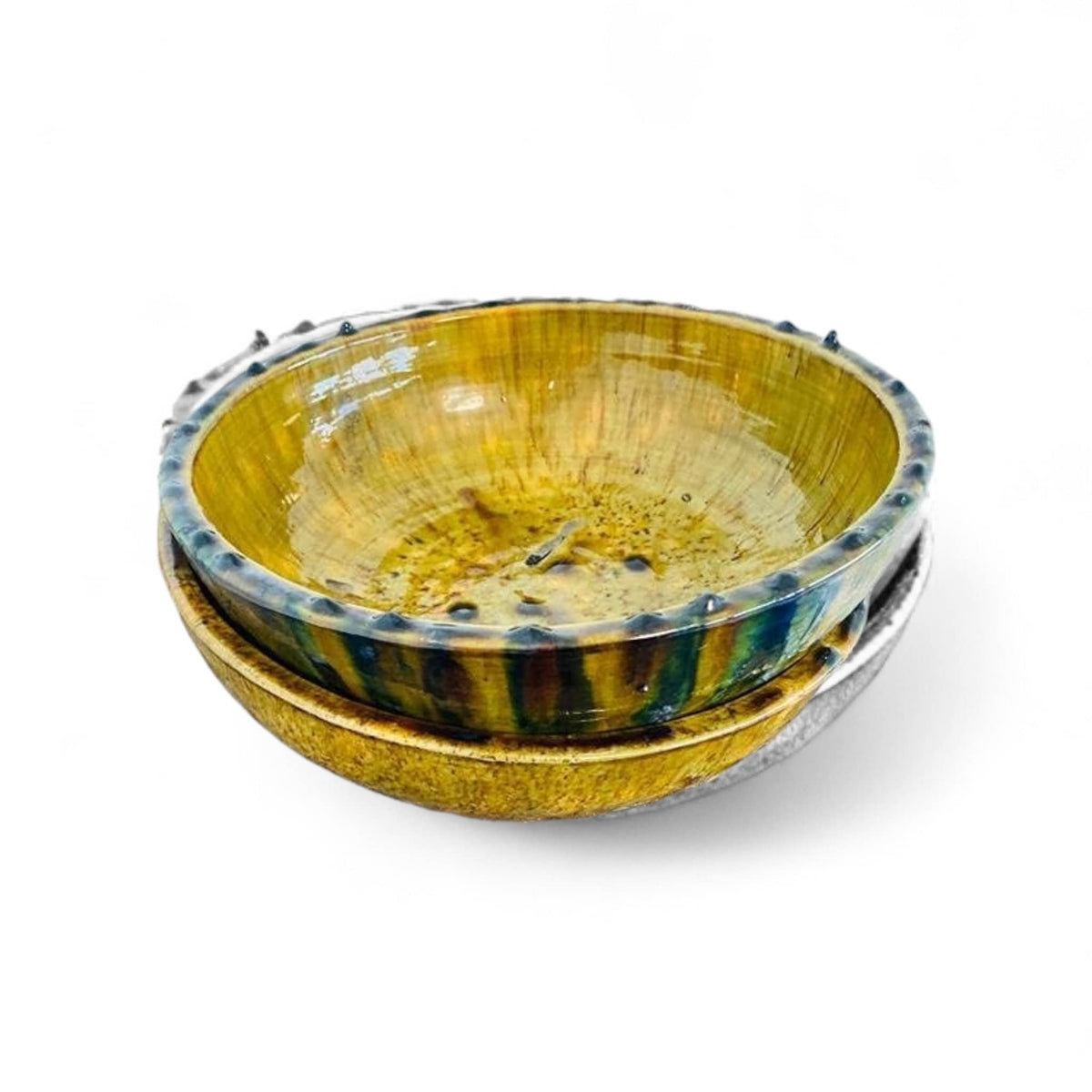 Authentic Tamegroute Glazed Moroccan Bowls & Planters