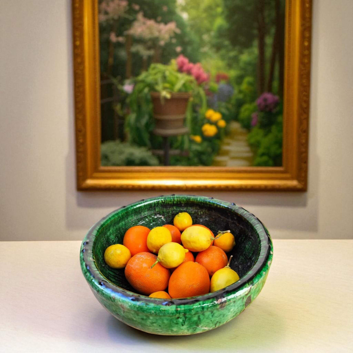 Discover Exquisite Artistry: Authentic Tamegroute Glazed Moroccan Bowls & Planters (Available in 2 Colors & 2 Sizes)