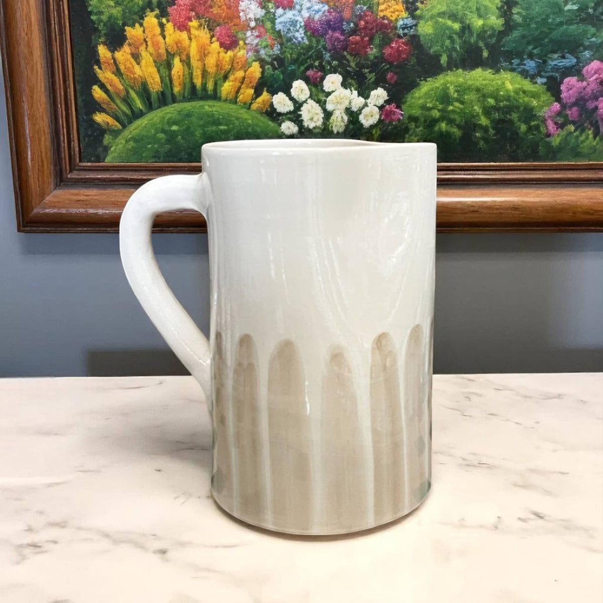 Handmade & Handpainted Neutral Carafe (18 cm)