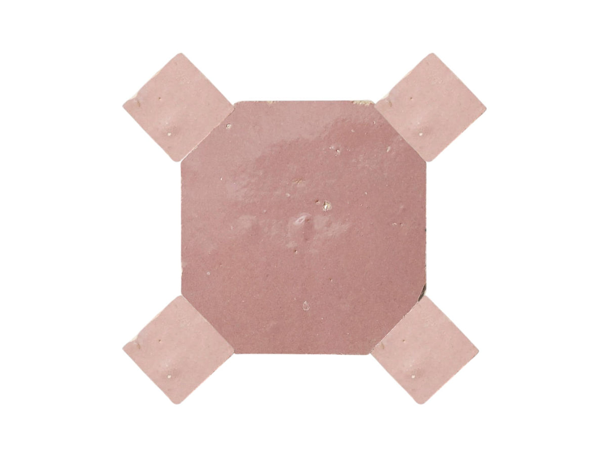 Handcrafted Pink Moroccan Zellige Tiles