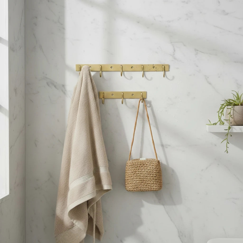 brass hook rail wall mounted hanger hooks