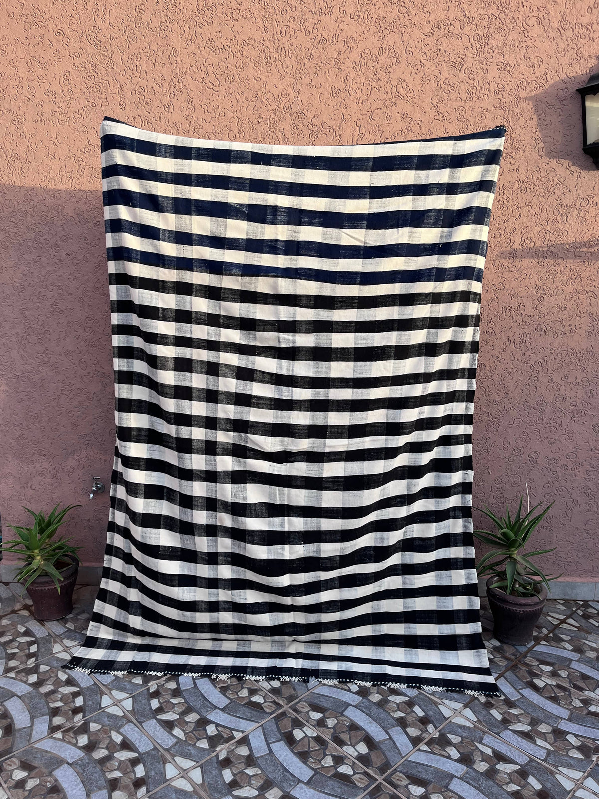 Vintage Handwoven Berber Throw & Quilts – A One-of-a-Kind Moroccan Treasure