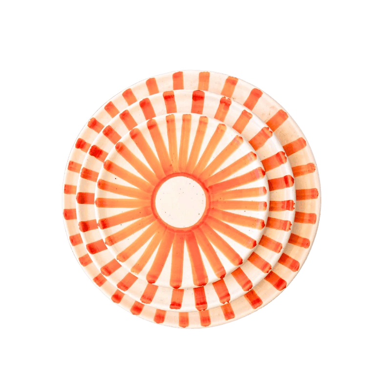 Orange Sun Plate Set - Vibrant Dinnerware for Summer Dining