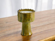 Handmade Tamegroute Pottery Candle Cup – Moroccan Artisan Scented Candle