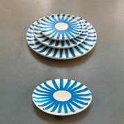 Turquoise Blue Sun Plate Set - Vibrant Dinnerware for Summer Dining