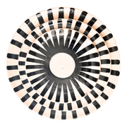 Black Sun Plate Set - Vibrant Dinnerware for Summer Dining