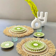 Light Green Sun Plate Set - Vibrant Dinnerware for Summer Dining