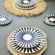 Black Sun Plate Set - Vibrant Dinnerware for Summer Dining