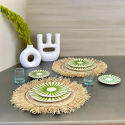 Light Green Sun Plate Set - Vibrant Dinnerware for Summer Dining