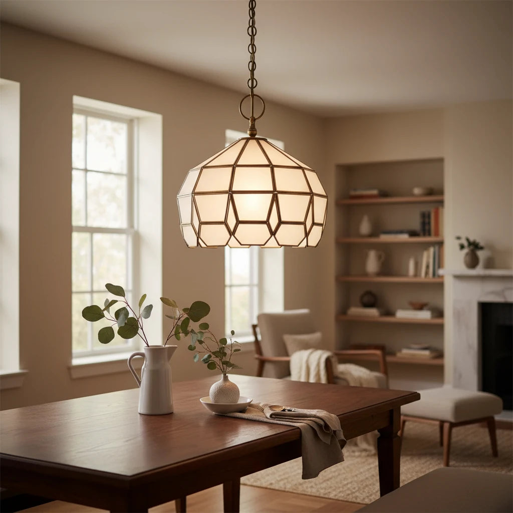 frosted glass brass ceiling pendant light