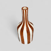 Handcrafted Brown & White Striped Vase (24 cm)