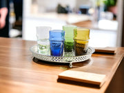 Moroccan Hand Blown Glassware Set of 6, Recycled Glasses, Artisanal Glassware, Drinking Glasses Set, Cocktail Glasses, Stemless Glasses