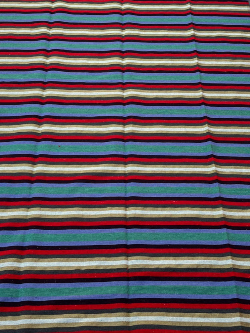 Handwoven Moroccan Cotton Throw (9.4 x 5.4 ft)