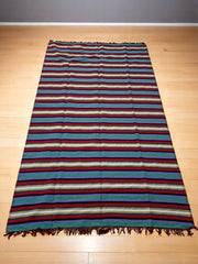 Handwoven Moroccan Cotton Throw (9.4 x 5.4 ft)