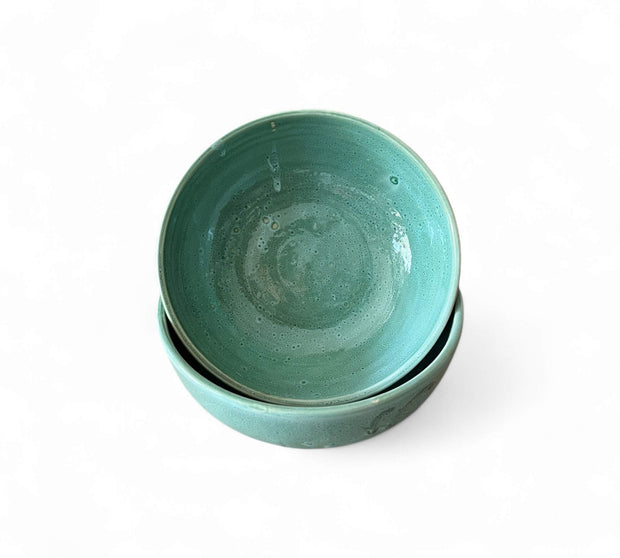 GREEN CERAMIC BOWLS