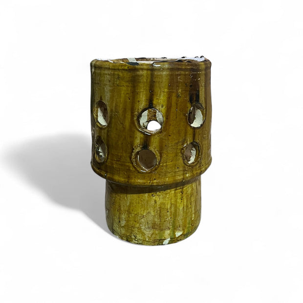 Tamegroute Pierced Cache-Pot – Green or Mustard Yellow