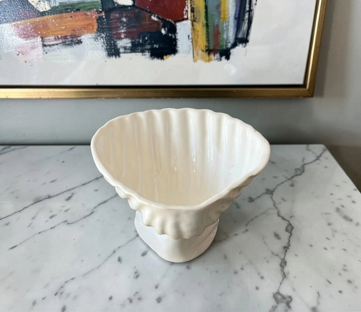 handmade white ceramic pedestal bowl fruit bowl