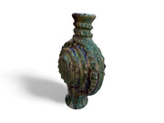 Artisan Handmade Moroccan Tamegroute  Green Glazed terracotta Vase