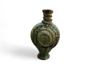 Artisan Handmade Moroccan Tamegroute  Green Glazed terracotta Vase