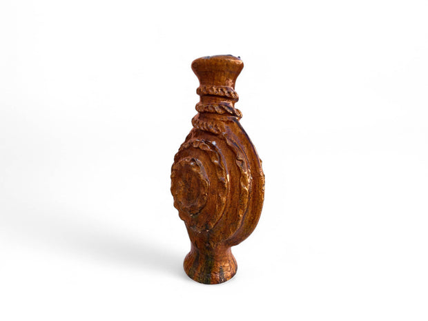 Artisan Handmade Moroccan Tamegroute  Green Glazed terracotta Vase
