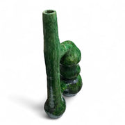 Green Abstract Tamegroute Vase on a white background