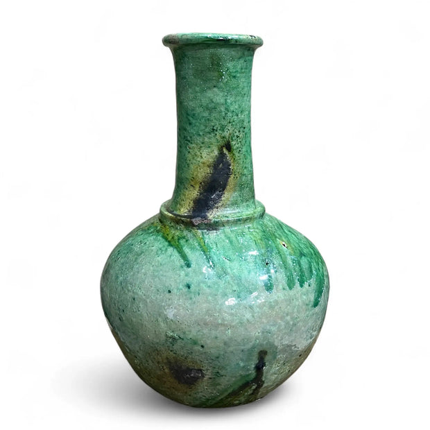 Green VASE with a white background