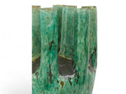 Artisan Handmade Moroccan Tamegroute  Green Glazed Vase
