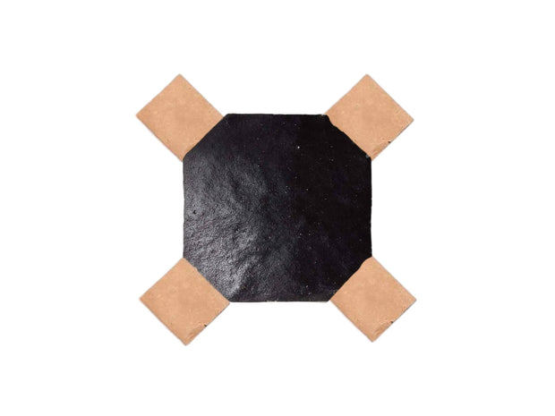 Handcrafted Black & Natural Moroccan Zellige Tiles