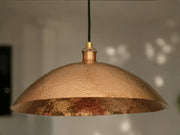 Handcrafted Hammered Solid Copper Dome Pendant Ceiling Light Fixture