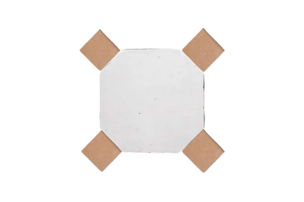 Handcrafted White & Natural Moroccan Zellige Tiles