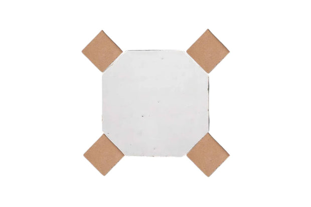 Handcrafted White & Natural Moroccan Zellige Tiles