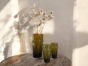 Handmade Moroccan Beldi Carafe - Recycled Glass Vase with Unique Artisanal Charm