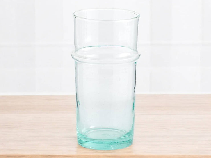 Handmade Moroccan Beldi Carafe - Recycled Glass Vase with Unique Artisanal Charm