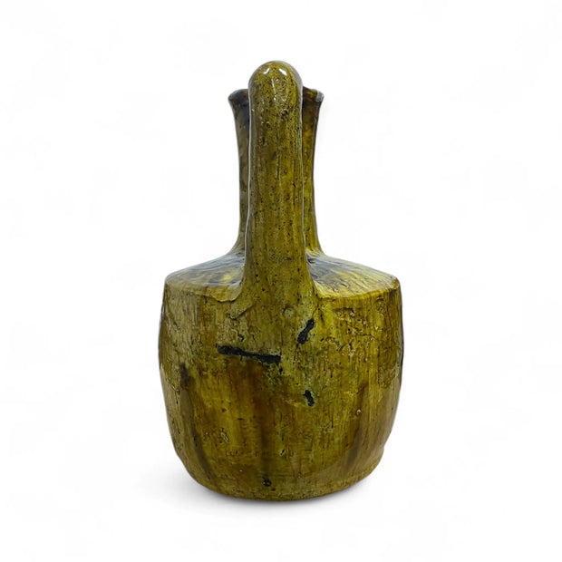 Handmade Ochre Glazed Tamegroute Lyre Sculpture