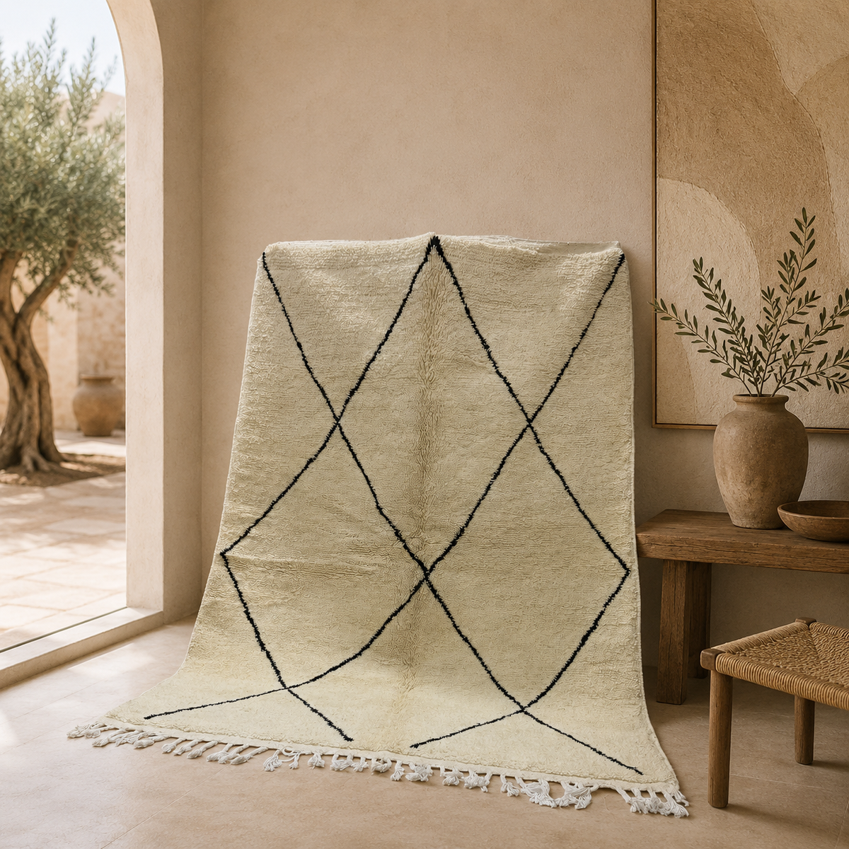 Handwoven Moroccan Azilal Carpet
