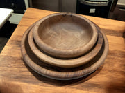 Handcrafted Moroccan Walnut Wood Salad and Soup Bowls. 